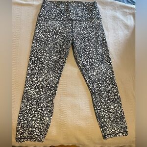 Lululemon Align High-Rise Crop 23” - Venture Floral Alpine White Black - Size 10